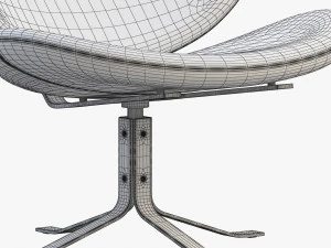 ej 5 corona chair and ottoman 3D Model