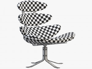 ej 5 corona chair and ottoman Modelo 3D
