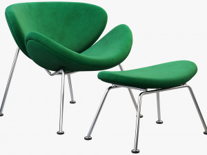 3d slice chair and ottoman 3D 模型