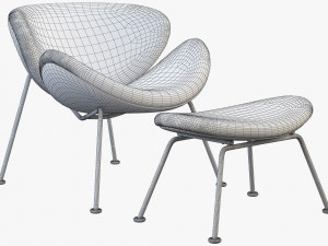 3d slice chair and ottoman 3D 模型