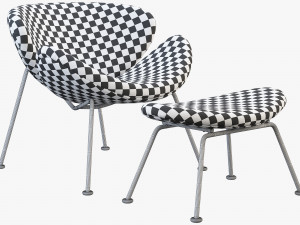 3d slice chair and ottoman 3D 模型