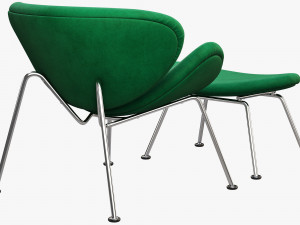 3d slice chair and ottoman 3D 模型