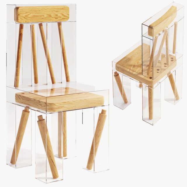 3d exploded chair by joyce lin Modello 3D .c4d .max .obj .3ds .fbx .stl .blend 