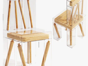 ジョイス・リン作の3D分解椅子 3Dモデル