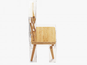 3d exploded chair by joyce lin Modello 3D