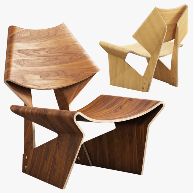 grete jalk chair 3D 模型 .c4d .max .obj .3ds .fbx .stl .blend 