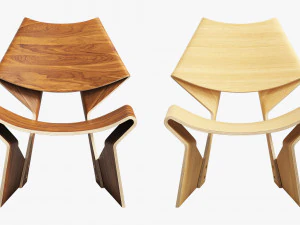 grete jalk chair 3D Model