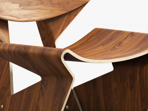 grete jalk chair 3D 模型