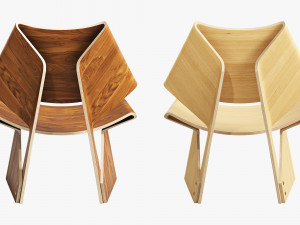 grete jalk chair 3D 模型