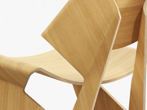 grete jalk chair 3D 模型