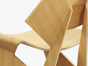grete jalk chair 3D Model