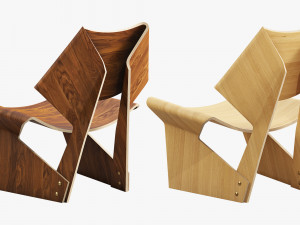 grete jalk chair 3D 模型