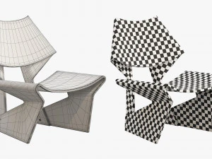 grete jalk chair 3D Model