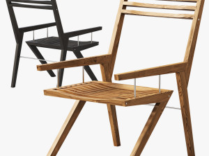 3d bivalvia wooden chair 3D 모델