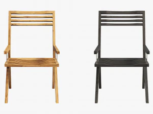 3d bivalvia wooden chair 3D Model