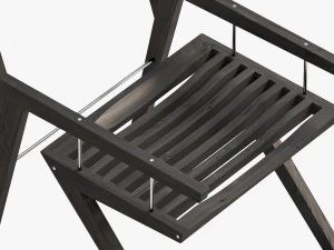 3d bivalvia wooden chair 3D Model