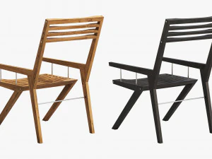3d bivalvia wooden chair 3D Model