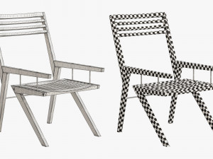 3d bivalvia wooden chair Modèle 3D