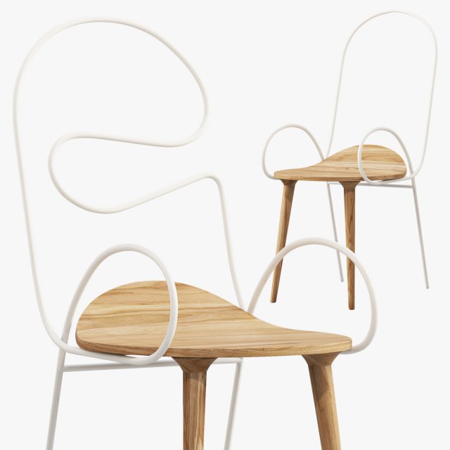 sylph chair 3 options Model 3D .c4d .max .obj .3ds .fbx .stl .blend 