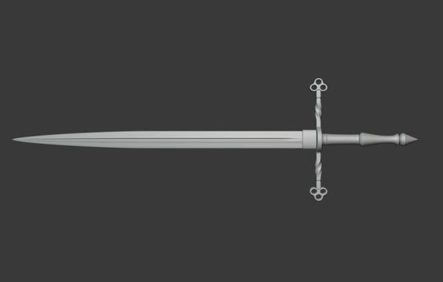 sword Model do druku 3D .c4d .max .obj .3ds .fbx .stl .blend 