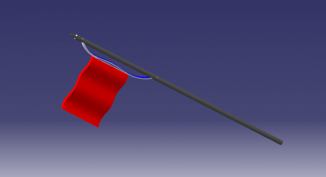 drapeau Modelo 3D .c4d .max .obj .3ds .fbx .stl .blend 