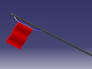 drapeau 3D Model