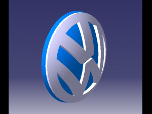 volkswagen logo Model 3D