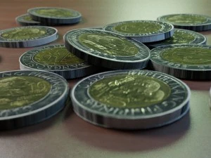 philippines 3d ten peso coin 3D Model