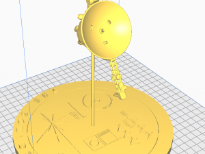 voyager with sounds of the earth disk base 3D 打印模型