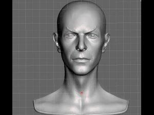 David Bowie Jareth, o Rei Duende, com cabe&ccedil;a sem cabelo do labirinto Modelo de Impressão 3D