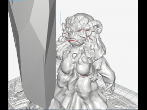 aughra the dark crystal inspired figure with base 3D Baskı Modeli