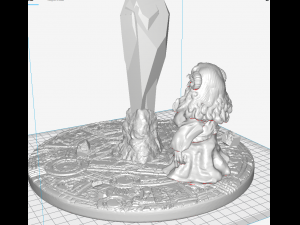 aughra the dark crystal inspired figure with base Modèles 3D en vedette