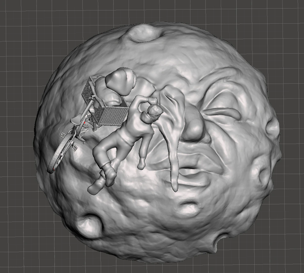 inspired le voyage dans la lune de georges melies 1902 a litle joke to the moon viaje a la luna et 3D Print Model .c4d .max .obj .3ds .fbx .stl .blend 