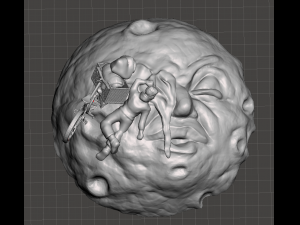 inspired le voyage dans la lune de georges melies 1902 a litle joke to the moon viaje a la luna et Modello di stampa 3D