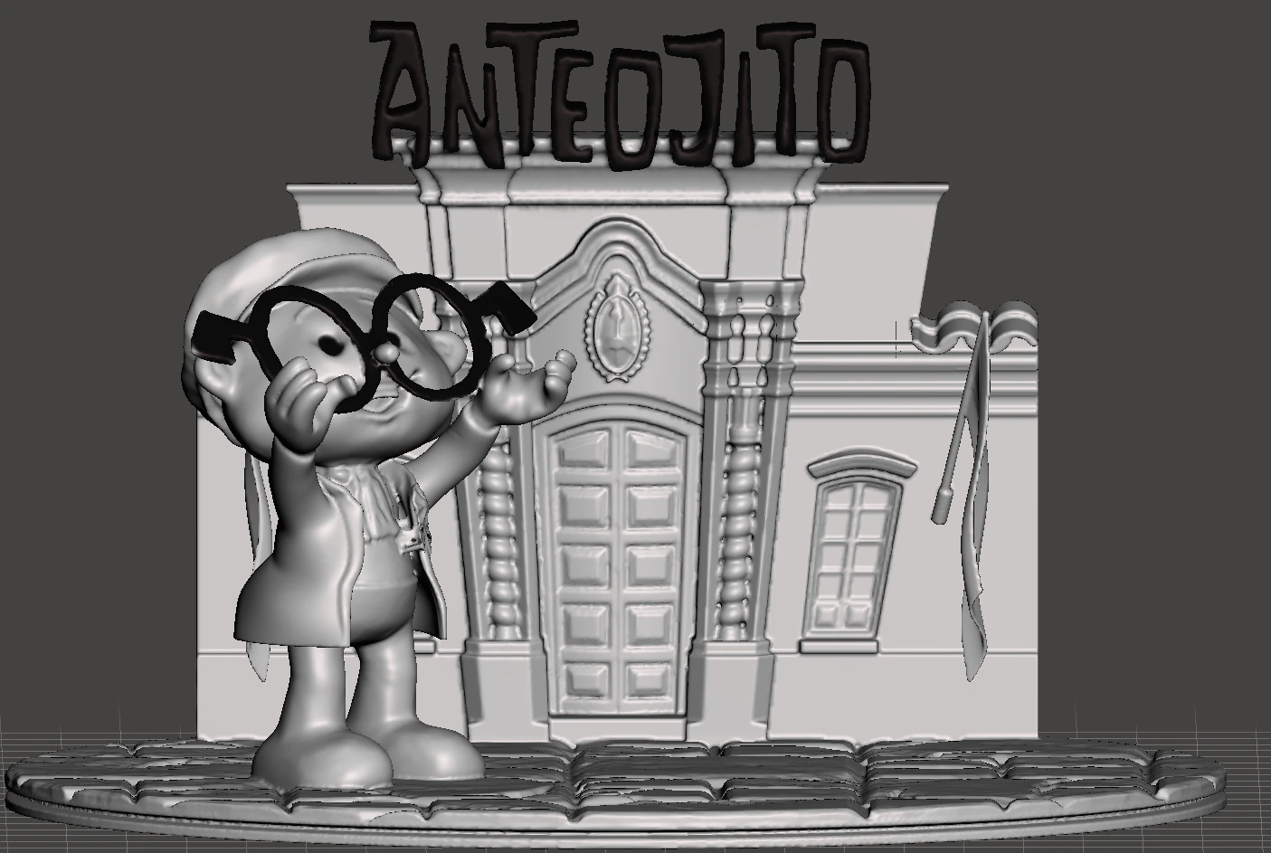 inspired figure of anteojito from the creation of garcia ferre in argentina 3D Print Model .c4d .max .obj .3ds .fbx .stl .blend