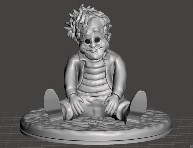 bernie lomax inspired caricature figure from weekend at bernies 2 with base Modelo de Impressão 3D .c4d .max .obj .3ds .fbx .stl .blend 
