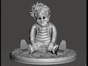 bernie lomax inspired caricature figure from weekend at bernies 2 with base Modèles 3D en vedette