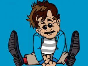 bernie lomax inspired caricature figure from weekend at bernies 2 with base Modelo de Impressão 3D