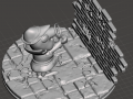 inspector clouseau searching clues and the pink panther with bases 3D Baskı Modeli