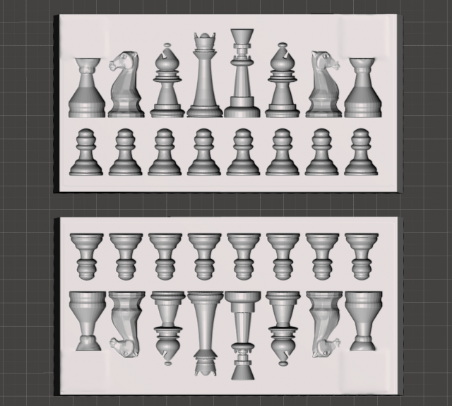 chocolate chess mold Model Cetak 3D .c4d .max .obj .3ds .fbx .stl .blend 