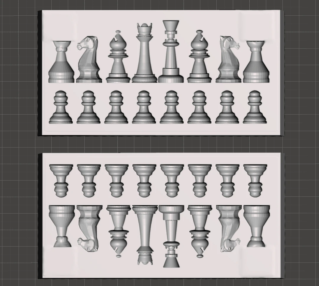 chocolate chess mold 3D Print Model .c4d .max .obj .3ds .fbx .stl .blend 