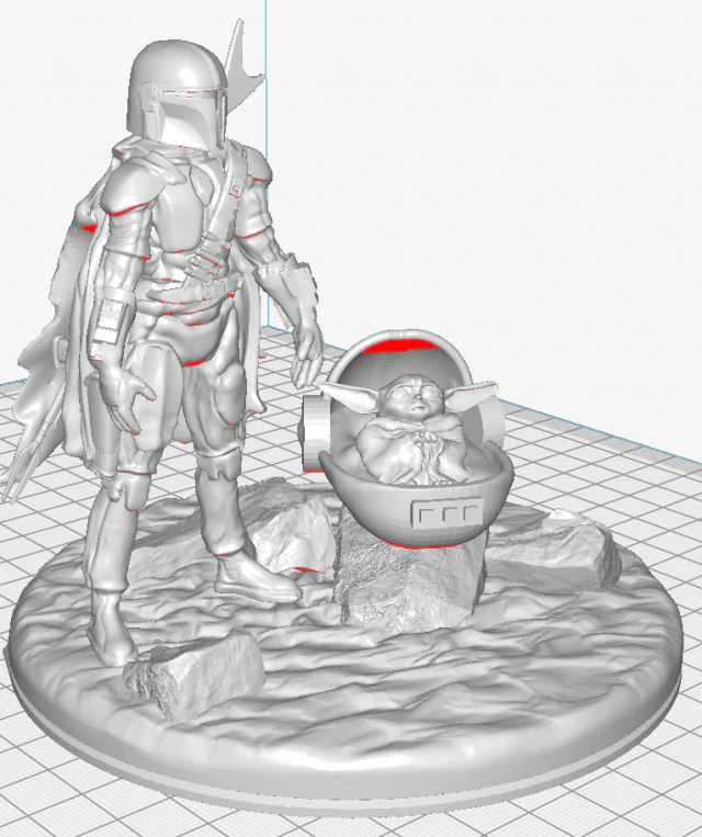 cena inspirada na nova s&eacute;rie o mandaloriano Modelo de Impressão 3D .c4d .max .obj .3ds .fbx .stl .blend 