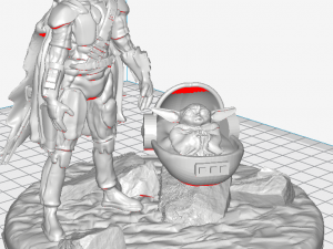 inspired scene from the new series the mandalorian 3D प्रिंट मॉडल