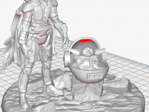 inspired scene from the new series the mandalorian 3D Print Model