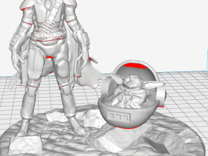 inspired scene from the new series the mandalorian Modello di stampa 3D