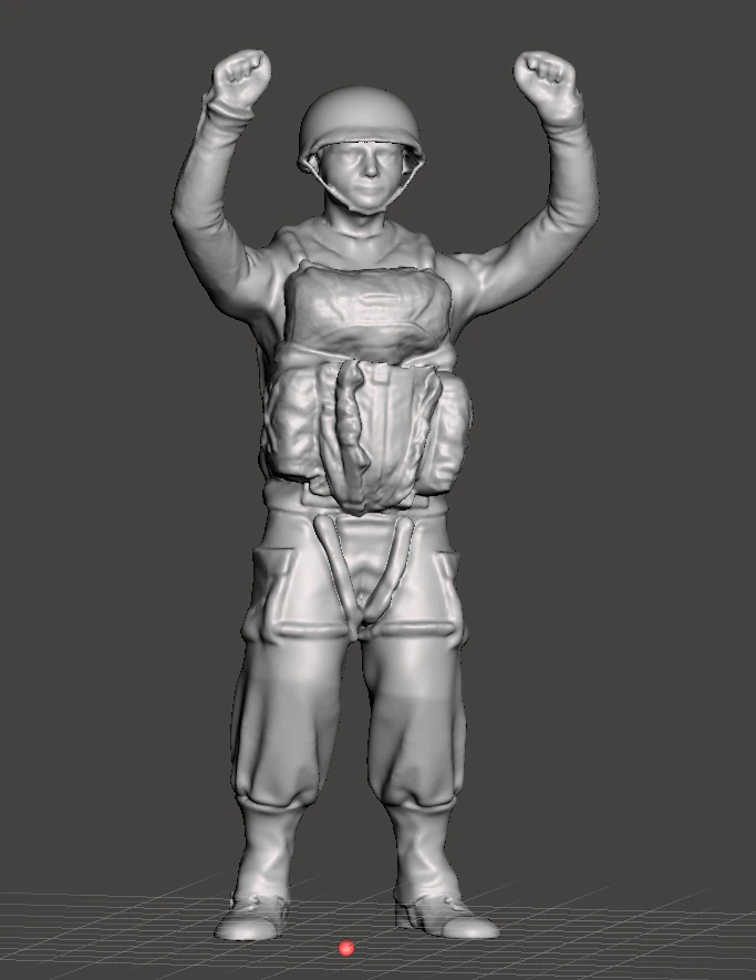 ge&iuml;nspireerde paradummy uit de Tweede Wereldoorlog Rupert parachutist D-Day Trooper soldaat decoy 3D printmodel .c4d .max .obj .3ds .fbx .stl .blend 