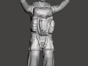 प्रेरित द्वितीय विश्व युद्ध के पैराडमी रूपर्ट पैराट्रूपर डी-डे ट्रूपर सैनिक डिकॉय 3D प्रिंट मॉडल