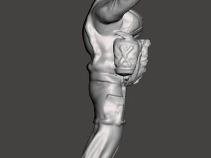 ge&iuml;nspireerde paradummy uit de Tweede Wereldoorlog Rupert parachutist D-Day Trooper soldaat decoy 3D printmodel