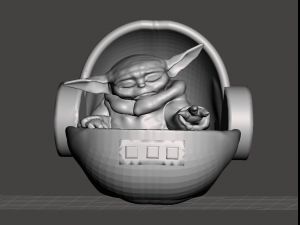 inspired from the ney series the madalorian baby yoda version 2 3D Print Model