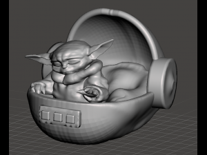 inspired from the ney series the madalorian baby yoda version 2 Modèles 3D en vedette
